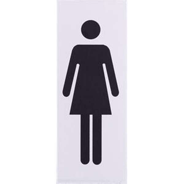 Aluminium deurbordje pictogram: Dames toilet Zelfklevend | 130x50x0,5 mm | deur bordje Dames WC Aluminium deurbordje pictogram: Dames toilet Zelfklevend | 130x50x0,5 mm | deur bordje Dames WC