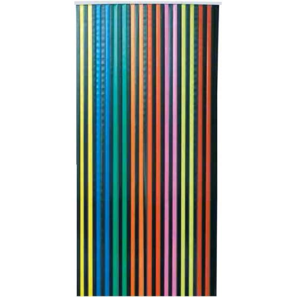 Voordelige Vliegengordijn/deurgordijn Linten multicolor/zwart 90x220 Voordelige Vliegengordijn/deurgordijn Linten multicolor/zwart 90x220