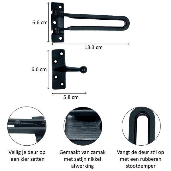 Kierstandhouder - Binnendraaiend - Zink legering - Satijn nickel afwerking - Rubbere stootdemper Kierstandhouder - Binnendraaiend - Zink legering - Satijn nickel afwerking - Rubbere stootdemper