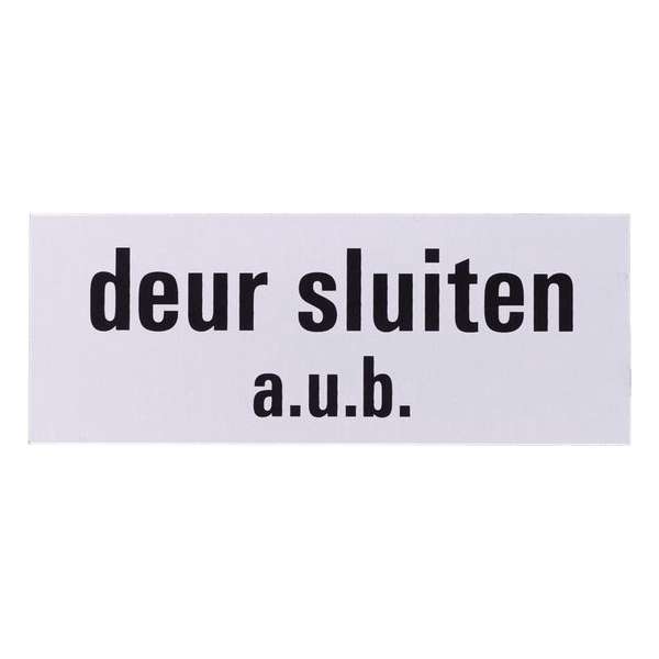Aluminium deurbordje: deur sluiten aub |& 5 jaar garantie | Zelfklevend | 130x50x0,5 mm | deur bordje Aluminium deurbordje: deur sluiten aub |& 5 jaar garantie | Zelfklevend | 130x50x0,5 mm | deur bordje