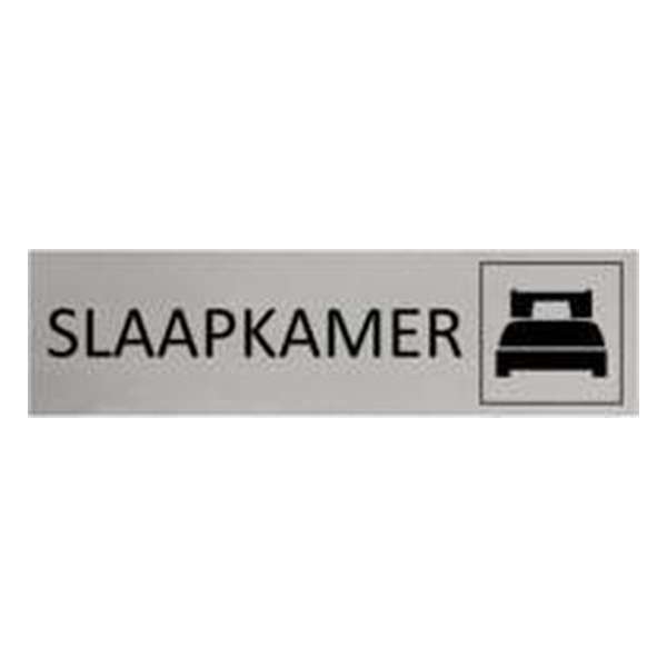 Aluminium Deurbordje Slaapkamer 165x45mm met tape Aluminium Deurbordje Slaapkamer 165x45mm met tape