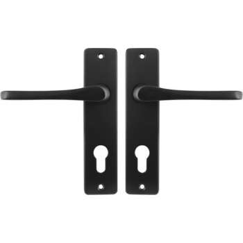 Starx Deurklink Zwart – Deurbeslag – Deurschild voor Profielcilinder (PC72) – Deurklink Vlinder