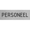Deurbordje - personeel bord - bordje - personeel - rechthoekig met RVS look