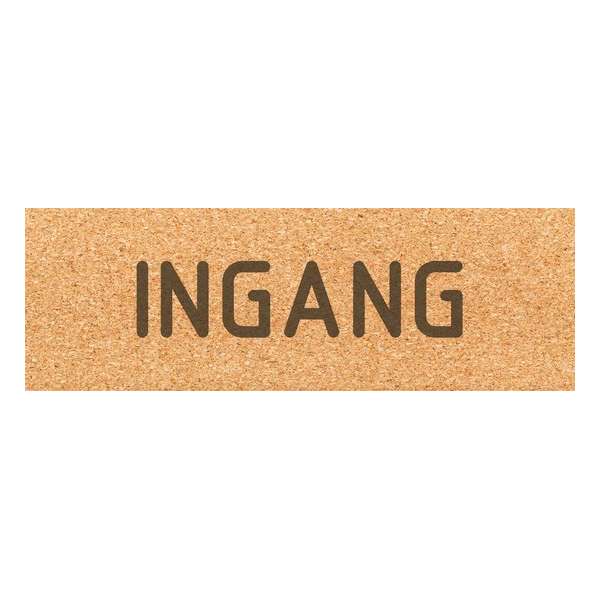 Deurbordje - ingang bord - bordje - ingang - rechthoekig - Kurk Deurbordje - ingang bord - bordje - ingang - rechthoekig - Kurk