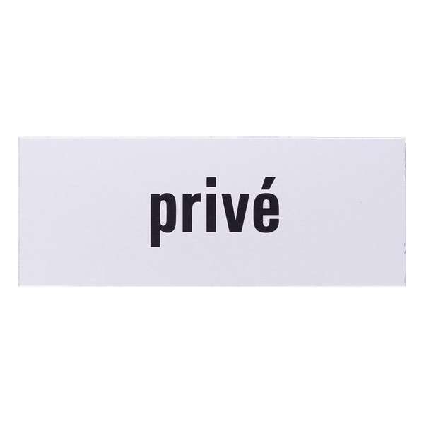 Aluminium deurbordje tekst: prive | 5 jaar garantie | Zelfklevend | 130x50x0,5 mm Aluminium deurbordje tekst: prive | 5 jaar garantie | Zelfklevend | 130x50x0,5 mm