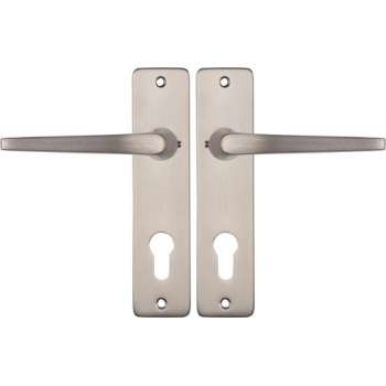 Starx Deurklink RVS – Deurbeslag – Deurschild voor Profielcilinder (PC72) – Deurklink Duim