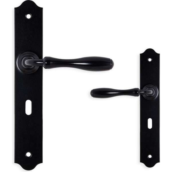 Mazovia - Deurklink op schild - Baardsleutel 72mm - zwart Mazovia - Deurklink op schild - Baardsleutel 72mm - zwart