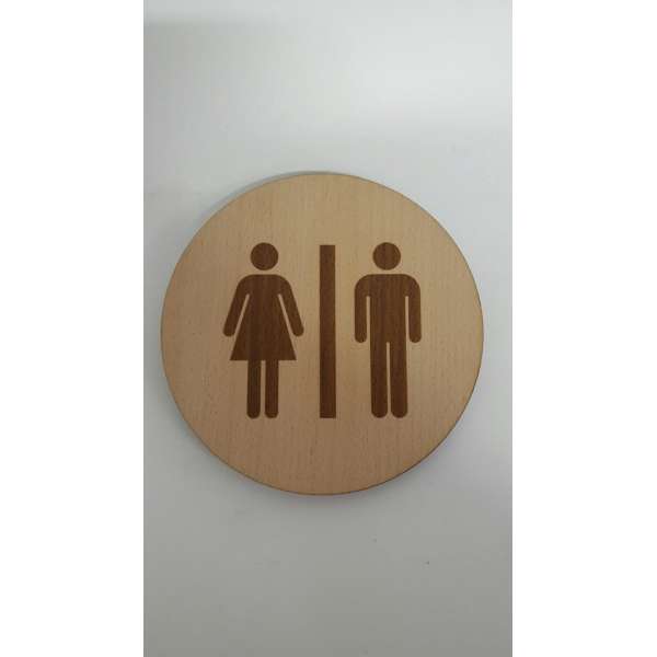 Bordje pictogram man/vrouw - rond Bordje pictogram man/vrouw - rond