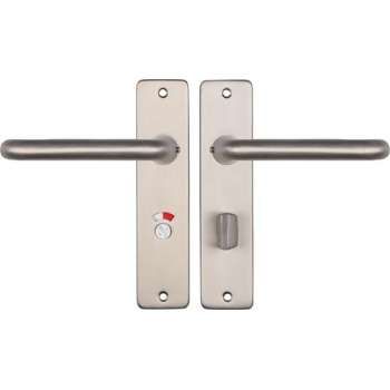 Starx Deurklink RVS – Deurbeslag – Deurschild met Toiletsluiting (WC63–8) – Deurklink Coupe