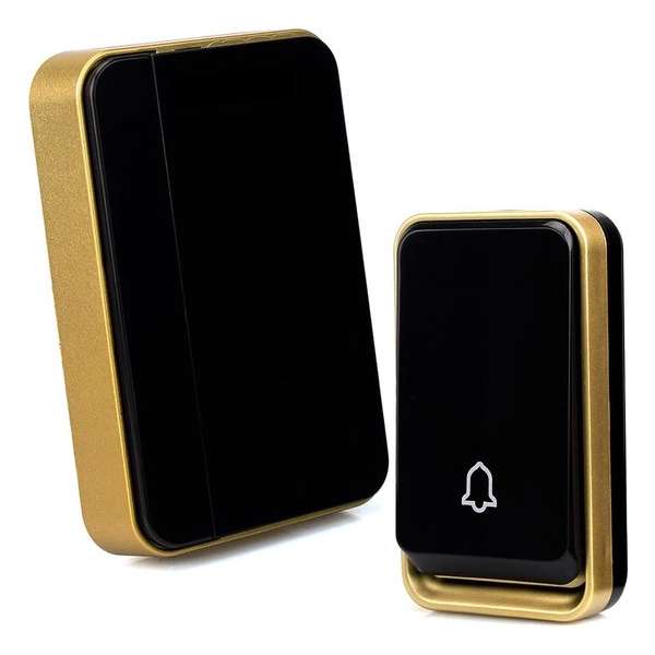 A&K Draadloze Deurbel - Plug&Play - 4 Regelbaar Volumes – 51 Melodieën – Deurbellen - Deurbelset – IP44 Waterdicht – Zwart A&K Draadloze Deurbel - Plug&Play - 4 Regelbaar Volumes – 51 Melodieën – Deurbellen - Deurbelset – IP44 Waterdicht – Zwart