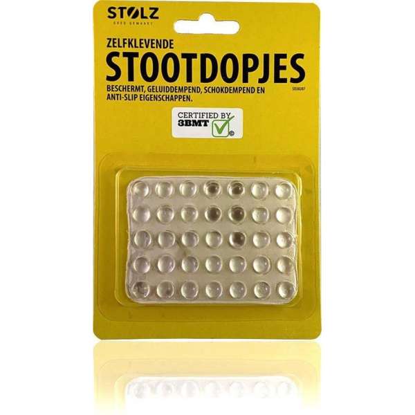 3BMT stootdopjes transparant zelfklevend - set van 35 stuks - diameter 0,8cm 3BMT stootdopjes transparant zelfklevend - set van 35 stuks - diameter 0,8cm