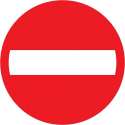 Pickup bord rond diameter 30 cm - Verboden doorgang - verboden toegang - verboden in te rijden