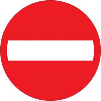 Pickup bord rond diameter 30 cm - Verboden doorgang - verboden toegang - verboden in te rijden