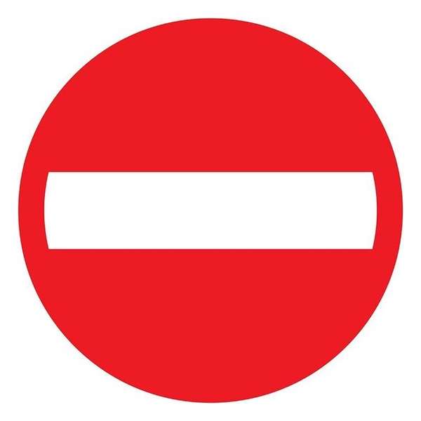 Pickup bord rond diameter 30 cm - Verboden doorgang - verboden toegang - verboden in te rijden