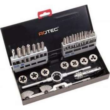 Rotec 300 handtappen- en snijplatenset 33-delig M3-M12