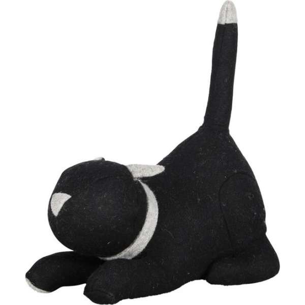 Esschert Design Deurstopper Kat 26,4 X 30,5 cm Vilt Zwart/wit Esschert Design Deurstopper Kat 26,4 X 30,5 cm Vilt Zwart/wit