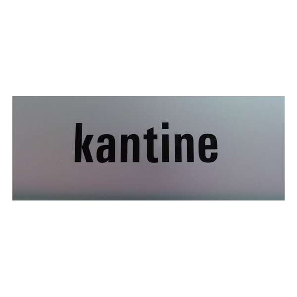 Aluminium deurbordje tekst: kantine Zelfklevend | 130x50x0,5 mm | deur bordje kantine Aluminium deurbordje tekst: kantine Zelfklevend | 130x50x0,5 mm | deur bordje kantine