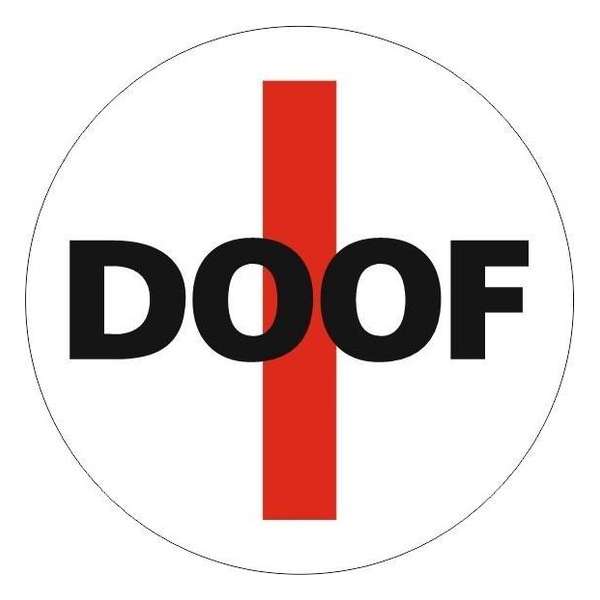 Slechthorend bordje DOOF met tape Ø75mm - 1 stuk Slechthorend bordje DOOF met tape Ø75mm - 1 stuk