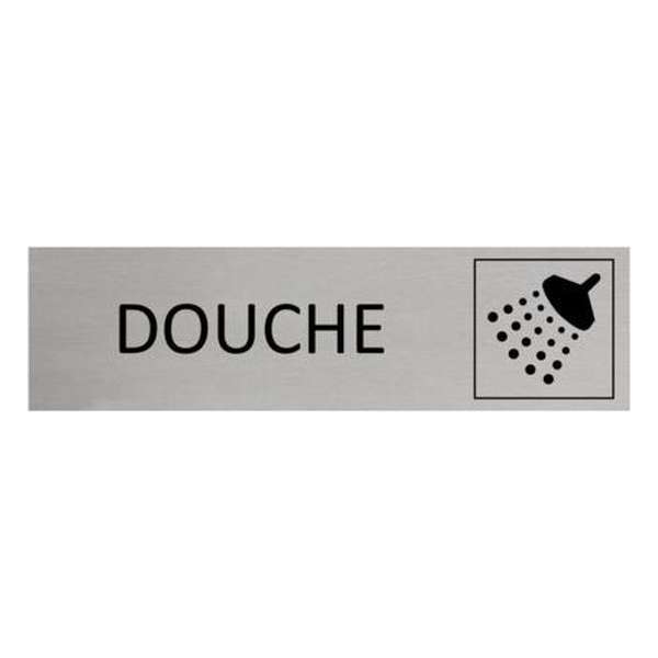 Aluminium Deurbordje Douche 165x45mm met tape Aluminium Deurbordje Douche 165x45mm met tape