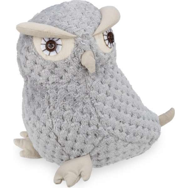 Relaxdays Deurstopper uil - deurstop - dier - decoratief - deurbuffer - knuffel - grijs Relaxdays Deurstopper uil - deurstop - dier - decoratief - deurbuffer - knuffel - grijs