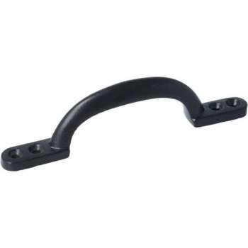 Vaste handgreep 134 mm IJzer Zwart - Lade Handvat - Handgreep 134 mm (Keukenbeslag) - Massieve IJzeren Handgreep met antiek-look