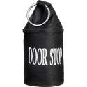 Canvas deurstopper zwart met ring 28 cm - Deur vastzetter - Deurstop 2,7 kg