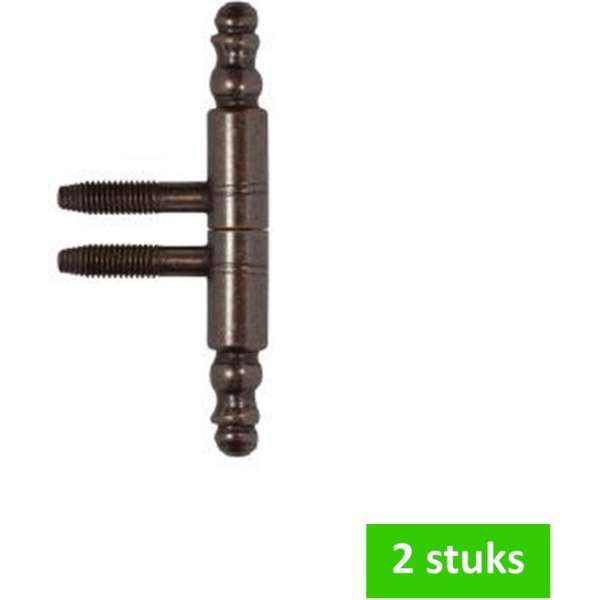 i-FIX inboorpaumelle | 11 x 75 mm | bronskleur | met vaasknop | 2 STUKS i-FIX inboorpaumelle | 11 x 75 mm | bronskleur | met vaasknop | 2 STUKS