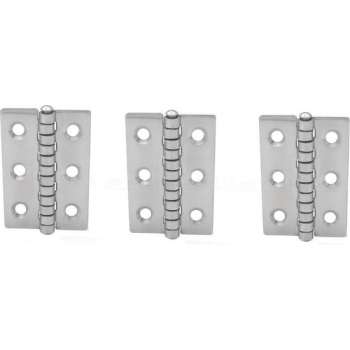 Scharnier - Rvs - 60x40mm - Vaste pen - Rechte hoek - 3 stuks