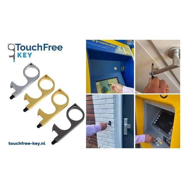 TouchFree-Key - Contactloze deuropener - i-touchscreen functie - Zwart