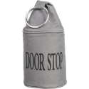 Canvas deurstopper grijs met ring 28 cm - Deur vastzetter - Deurstop 2,7 kg