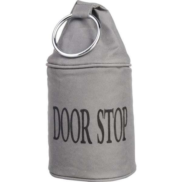 Canvas deurstopper grijs met ring 28 cm - Deur vastzetter - Deurstop 2,7 kg Canvas deurstopper grijs met ring 28 cm - Deur vastzetter - Deurstop 2,7 kg