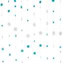 2LIF Snowfall Blauw Draadgordijn deur - 90 x 250 cm