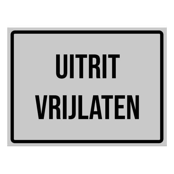 Uitrit Vrijlaten Bord | Antraciet | Kunststof | 330 x 245mm Uitrit Vrijlaten Bord | Antraciet | Kunststof | 330 x 245mm
