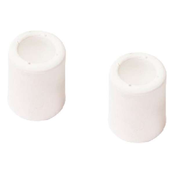 2x stuks deurstopper / deurstoppers rubber wit - 50 mm lengte - deurbuffers / deurbuffer - stootdoppen 2x stuks deurstopper / deurstoppers rubber wit - 50 mm lengte - deurbuffers / deurbuffer - stootdoppen