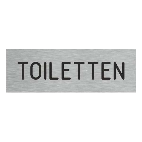 Deurbordje - toiletbord - bordje - toiletten - rechthoekig met RVS look Deurbordje - toiletbord - bordje - toiletten - rechthoekig met RVS look