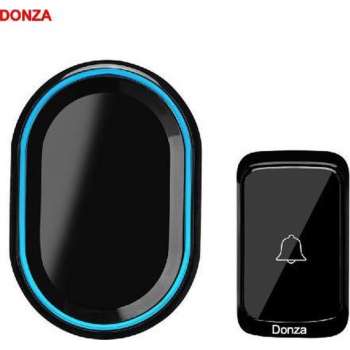 Donza - Draadloze Deurbel met 1 Ontvanger - 5 Volume/60 Melodie - IP44 waterdicht - batterij van 5 jaar