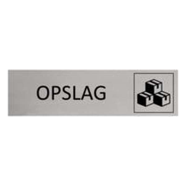 Aluminium Deurbordje Opslag 165x45mm met tape Aluminium Deurbordje Opslag 165x45mm met tape