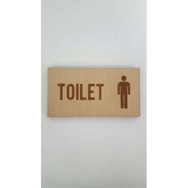 Bordje Toilet pictogram man - klein Bordje Toilet pictogram man - klein