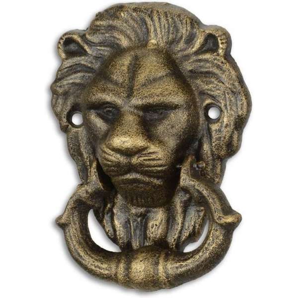 MadDeco - Gietijzeren - deurklopper - leeuw - manen MadDeco - Gietijzeren - deurklopper - leeuw - manen
