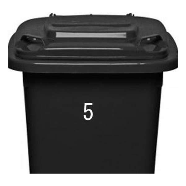 Cijfersticker – nummer 5 - wit - 10 cm - klikosticker - containersticker - brievenbussticker Cijfersticker – nummer 5 - wit - 10 cm - klikosticker - containersticker - brievenbussticker