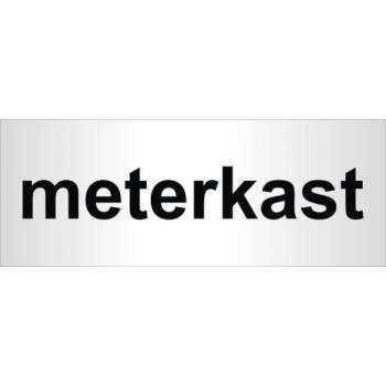 Aluminium deurbordje bedrukt met tekst meterkast - 130 mm x 50 mm x 0,5 mm - Deur tekstbordje meterkast - Promessa-Design.