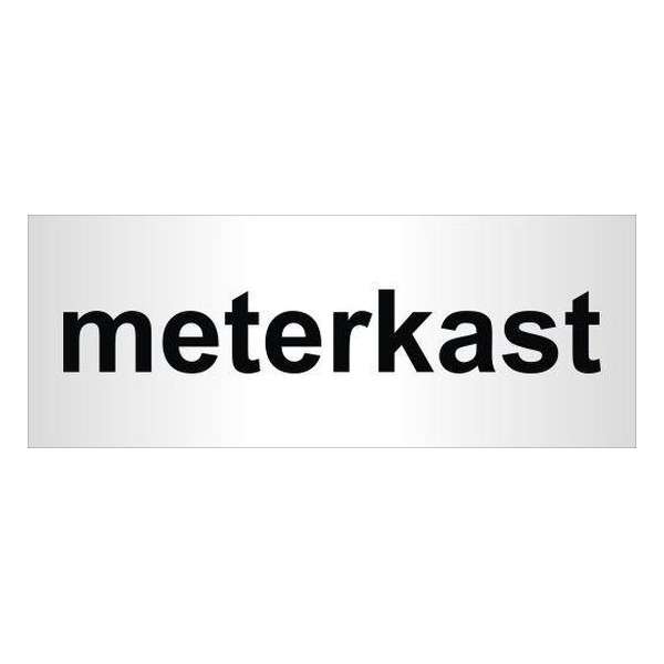 Aluminium deurbordje bedrukt met tekst meterkast - 130 mm x 50 mm x 0,5 mm - Deur tekstbordje meterkast - Promessa-Design. Aluminium deurbordje bedrukt met tekst meterkast - 130 mm x 50 mm x 0,5 mm - Deur tekstbordje meterkast - Promessa-Design.