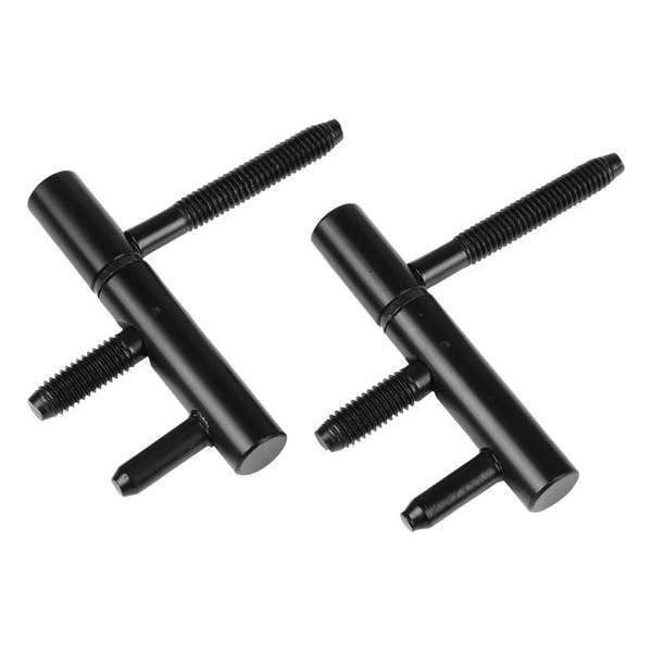 Starx - inboorpaumelle (scharnier) voor stalen kozijnen -70 x 12 mm- zwart - 1 set van 2 stuks Starx - inboorpaumelle (scharnier) voor stalen kozijnen -70 x 12 mm- zwart - 1 set van 2 stuks