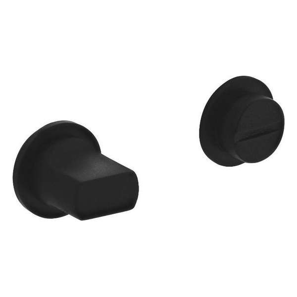Intersteel Rozet toilet-/badkamersluiting zelfklevend rvs/zwart Intersteel Rozet toilet-/badkamersluiting zelfklevend rvs/zwart