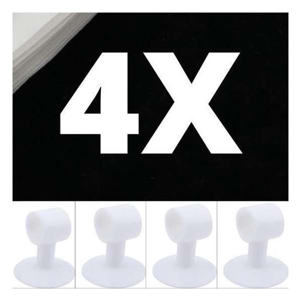 Deurstoppers - 4 STUKS - Deurstop - Deur Beschermer - Deurklink Bescherming - WIT Deurstoppers - 4 STUKS - Deurstop - Deur Beschermer - Deurklink Bescherming - WIT