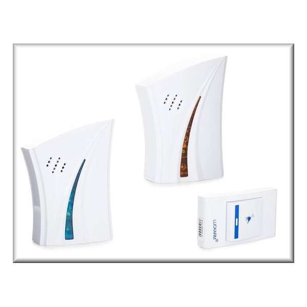 Draadloze Led Deurbel - 2 ontvangers 1 knop alarm