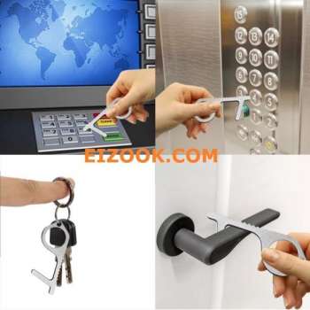Hygienische contactloze deur opener - drukken - klikken - anti virus - Antibacterieel - NO TOUCH KEY - 2 stuks
