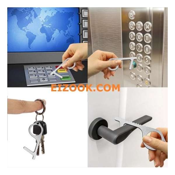 Hygienische contactloze deur opener - drukken - klikken - anti virus - Antibacterieel - NO TOUCH KEY - 2 stuks Hygienische contactloze deur opener - drukken - klikken - anti virus - Antibacterieel - NO TOUCH KEY - 2 stuks