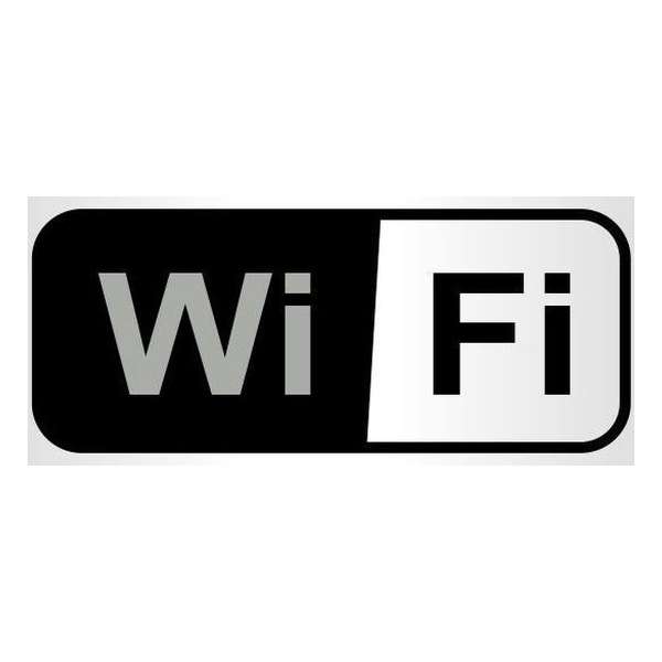 Aluminium deurbordje bedrukt met tekst wifi - 130 mm x 50 mm x 0,5 mm - Deur tekstbordje wifi - Promessa-Design. Aluminium deurbordje bedrukt met tekst wifi - 130 mm x 50 mm x 0,5 mm - Deur tekstbordje wifi - Promessa-Design.