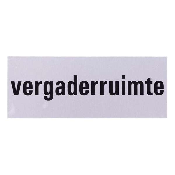 Aluminium deurbordje tekst: vergaderruimte | 5 jaar garantie | Zelfklevend | 130x50x0,5 mm Aluminium deurbordje tekst: vergaderruimte | 5 jaar garantie | Zelfklevend | 130x50x0,5 mm